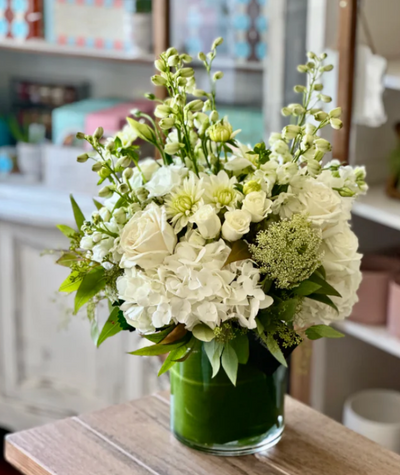 White Flower Sympathy Arrangement Delivery Dallas, TX - Funeral Florist Dallas, TX