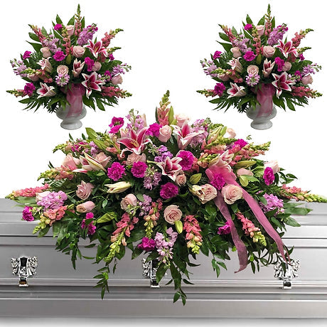 Pink Affections 3 Piece Set Funeral Package