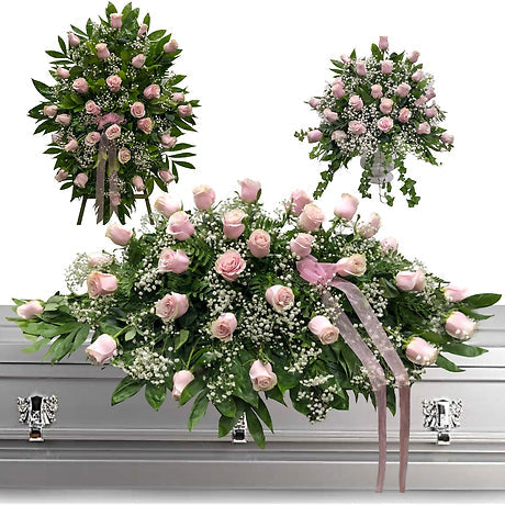 Pastel Pink 3 Piece Set Funeral Package